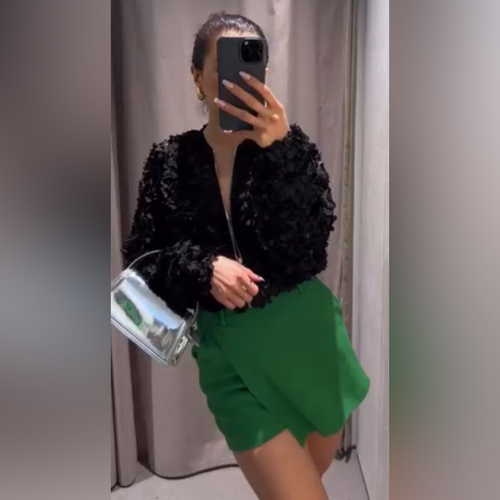 Zara Wrap Front Skort Green - Picture 10 of 13